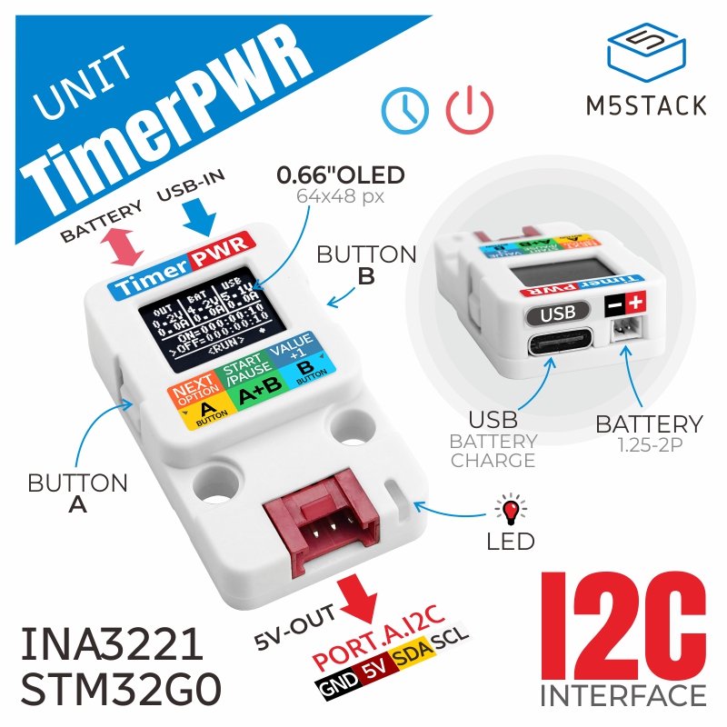 M5Stack Core2 - Unità di Alimentazione con Timer Ufficiale