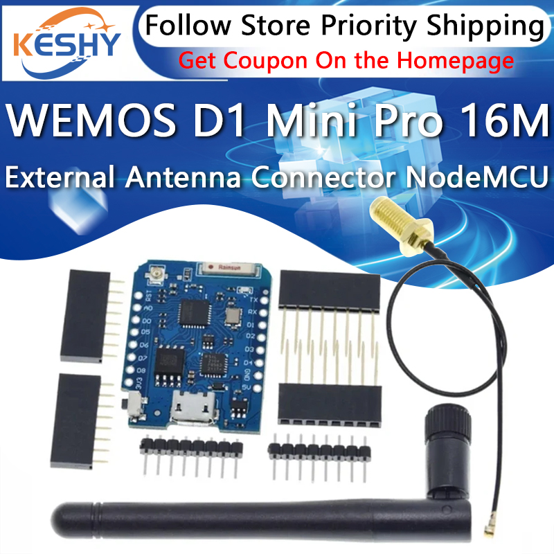 D1 Mini Pro - WEMOS D1 Mini Pro 16M Byte