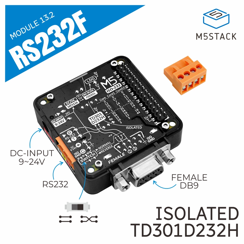 M5Stack - Modulo RS232 ufficiale M5Stack 13.2 con