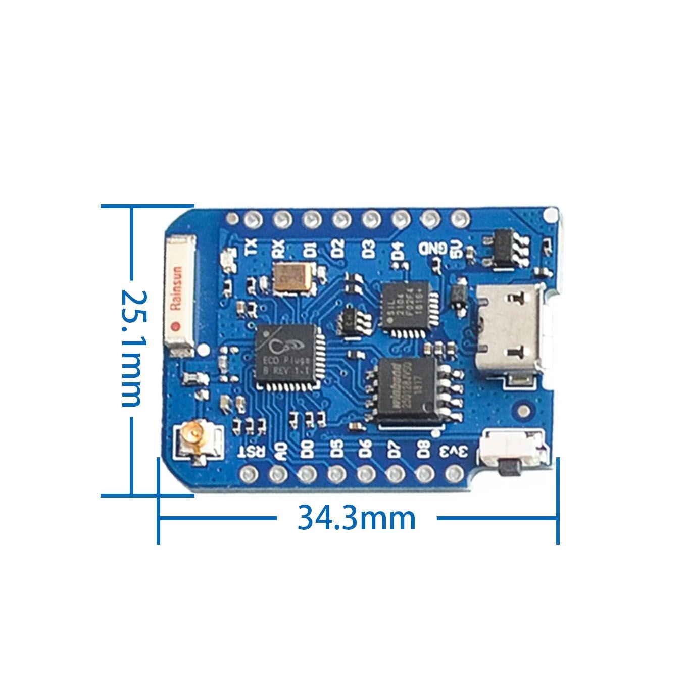 WEMOS D1 Mini Pro 4M 16M byte  - Wemos D1 Mini recensione e prezzo