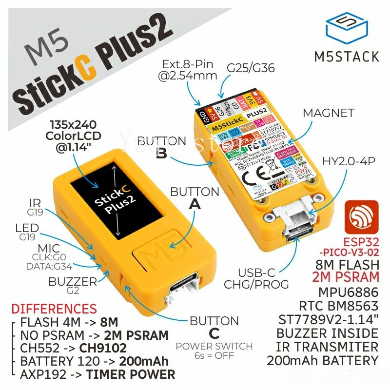 M5StickC-Plus2 Accessori per o - M5Stickc recensione e prezzo
